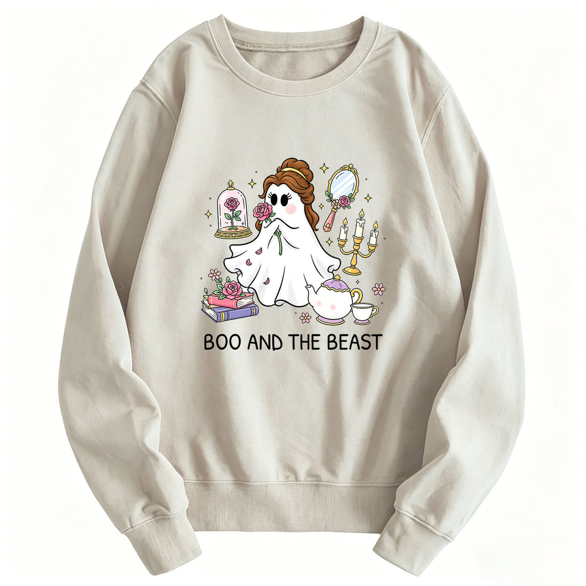 Printed round neck hoodie
