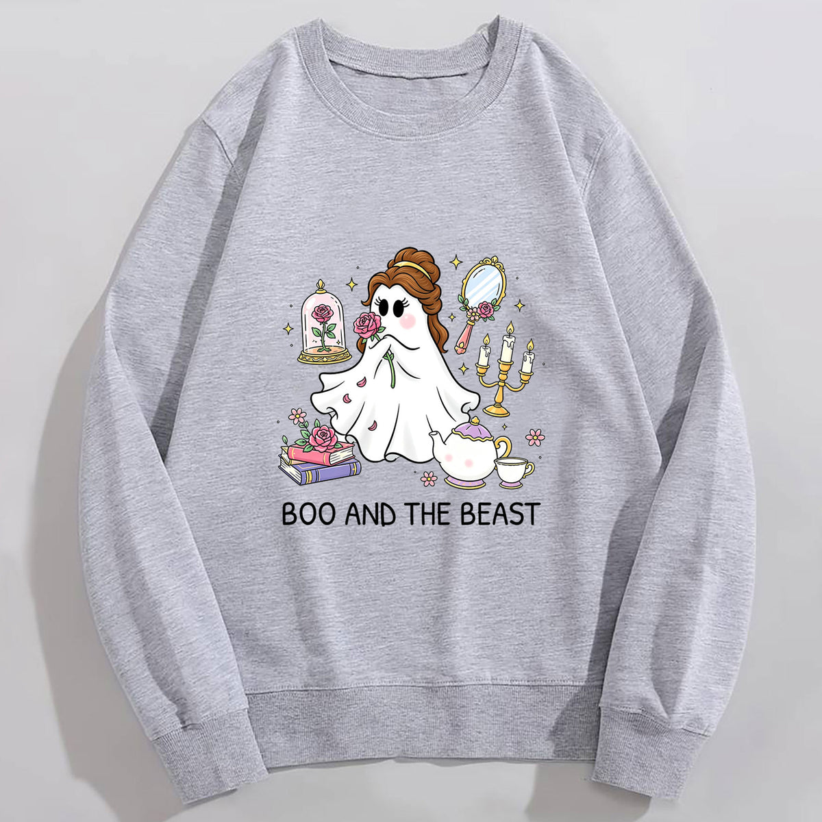 Printed round neck hoodie